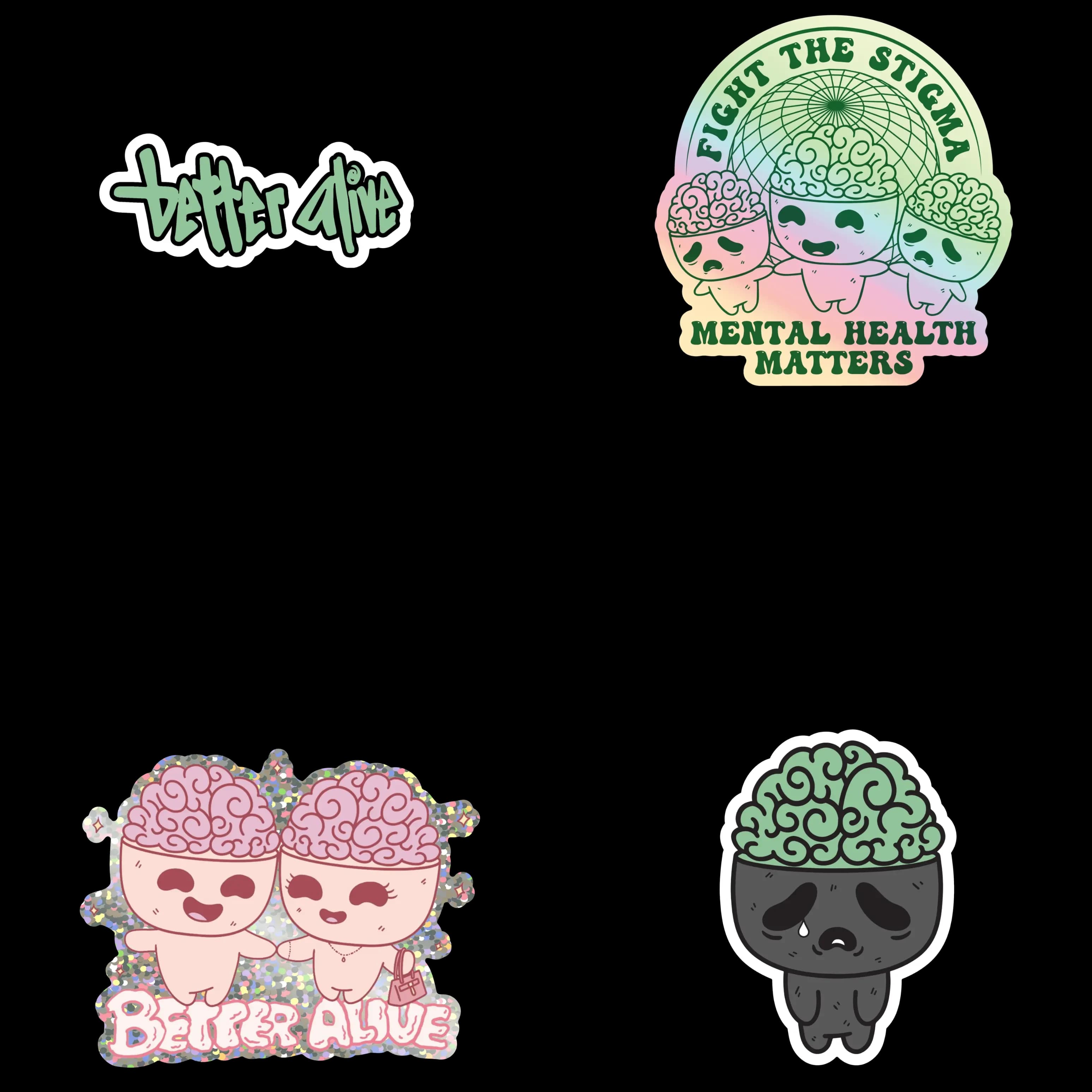 Depression Collection Stickers